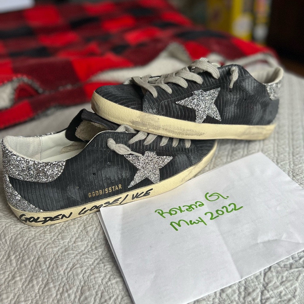 Size 38 Swarovski crystal golden goose super stars ⭐️